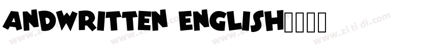 andwritten English字体转换